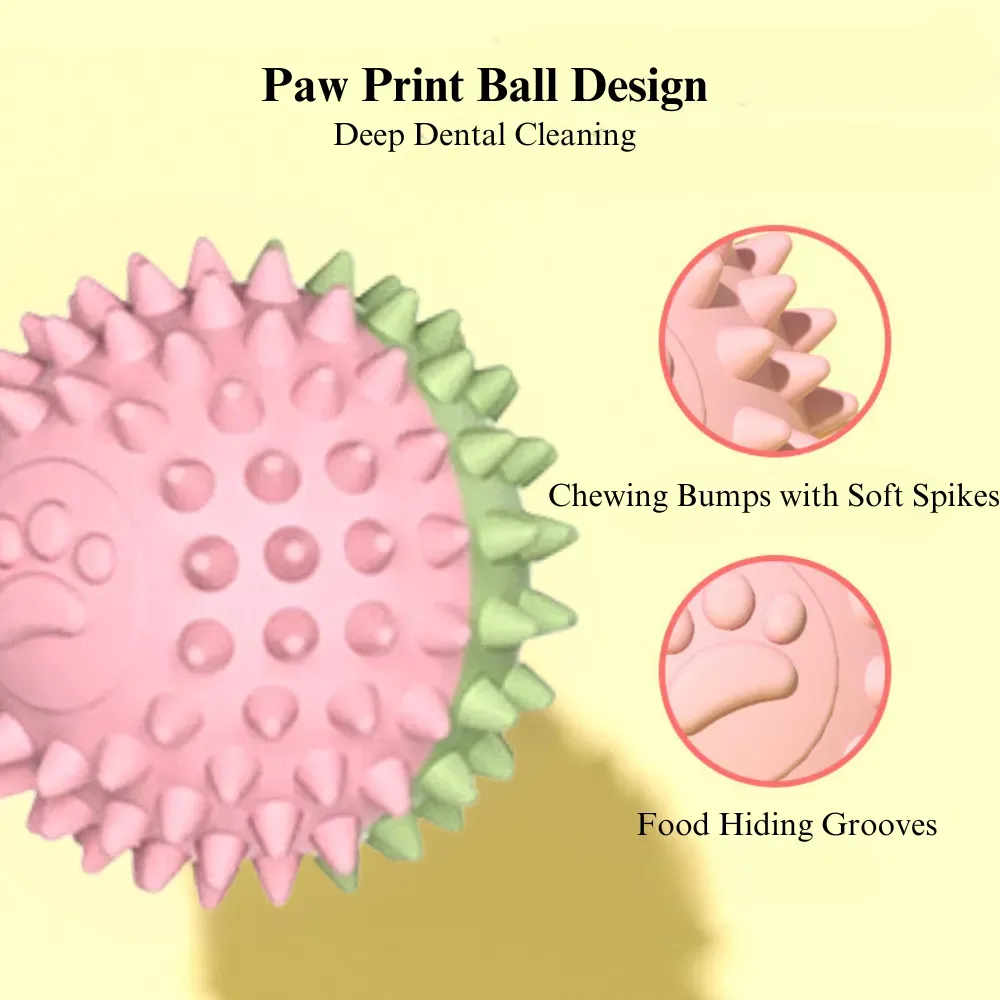 Multiple - Color Paw Print Hollow TPR Chew Toy for Dogs