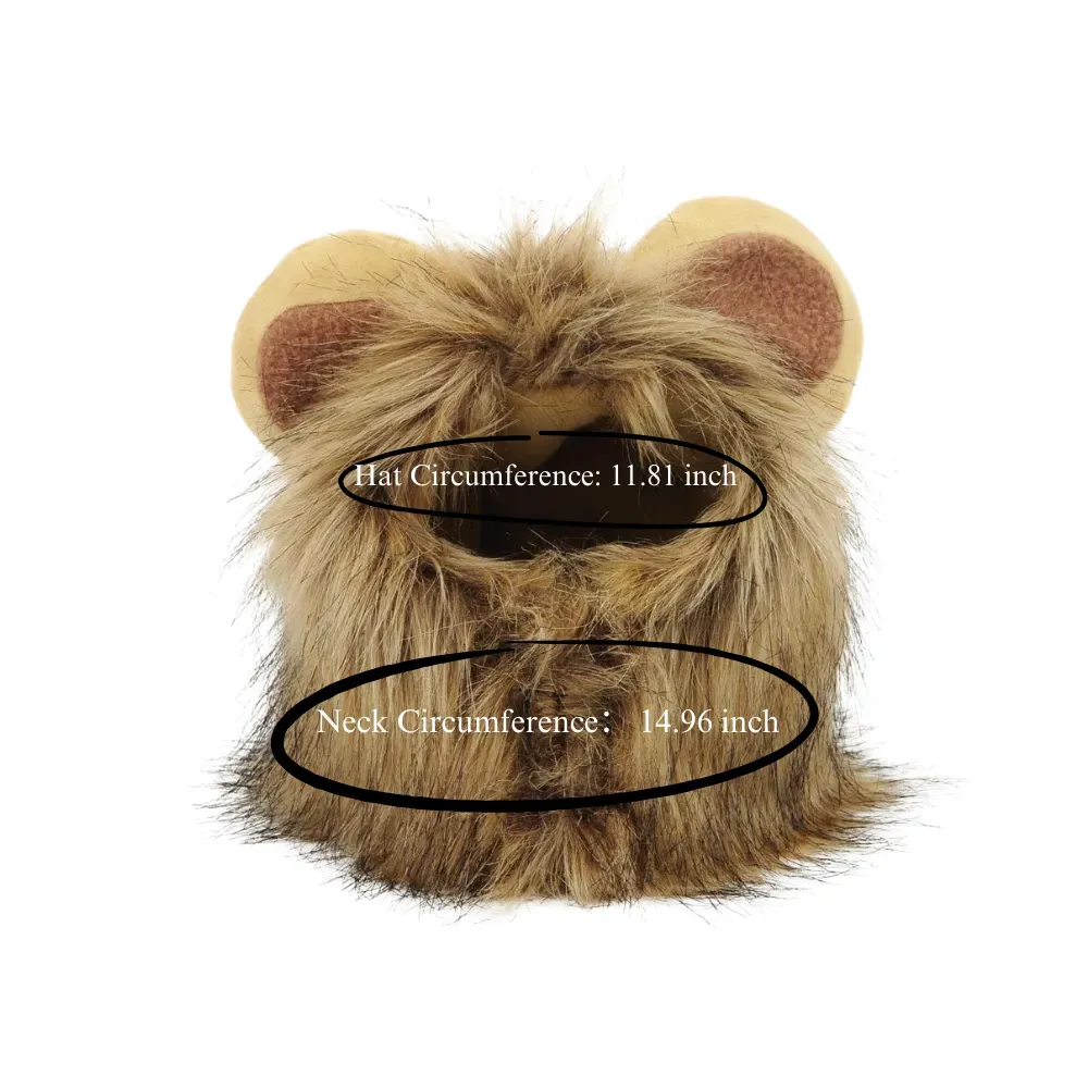 Halloween Lion Costume Adjustable Velcro Hat For Cats And Dogs Halloween Lion Costume Adjustable Velcro Hat For Cats And Dogs