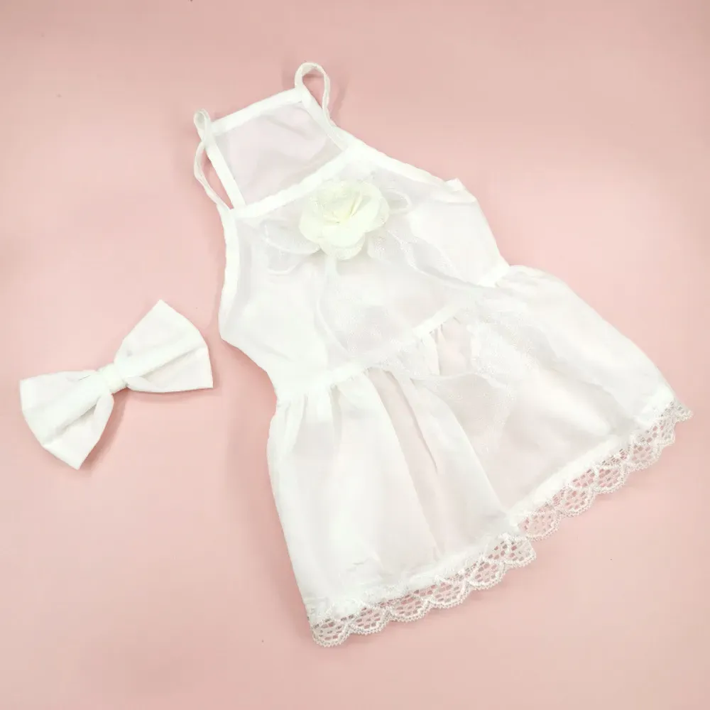 Add a touch of elegance to your pet apparel collection with this beautiful tulle dress, designed with a bowknot detail for a chic look.
