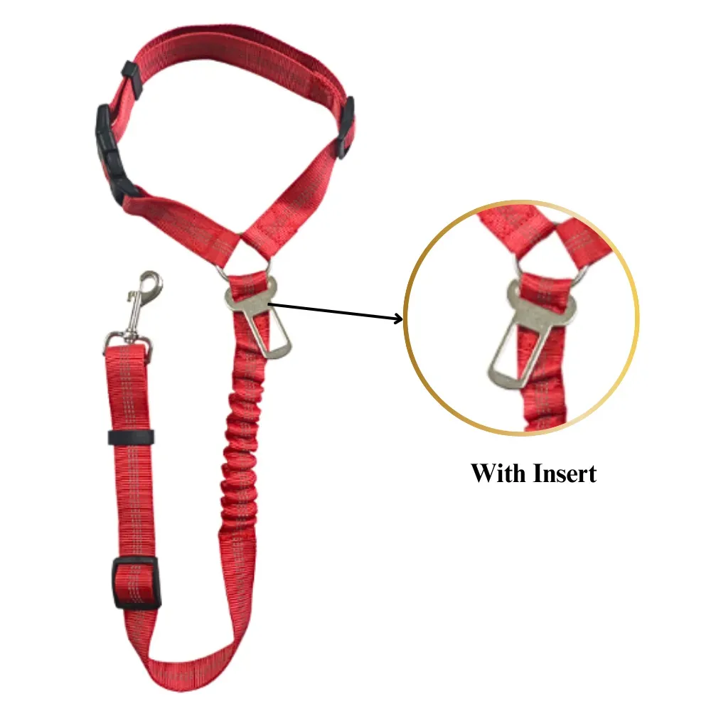 Car Safety Leash for Dogs with Elastic and Adjustable Strap