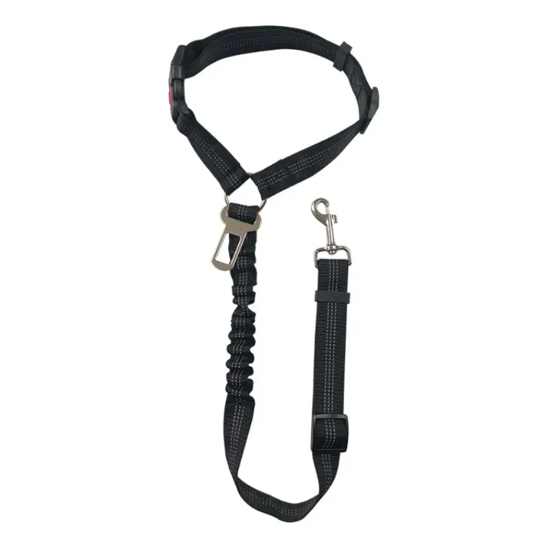 Car Safety Leash for Dogs with Elastic and Adjustable Strap