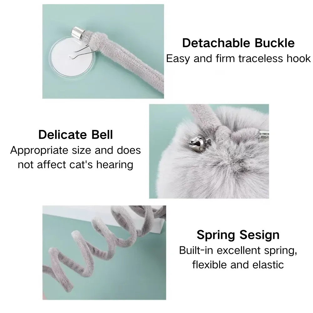 Hanging Interactive Toy Cat Spring Ball Toy