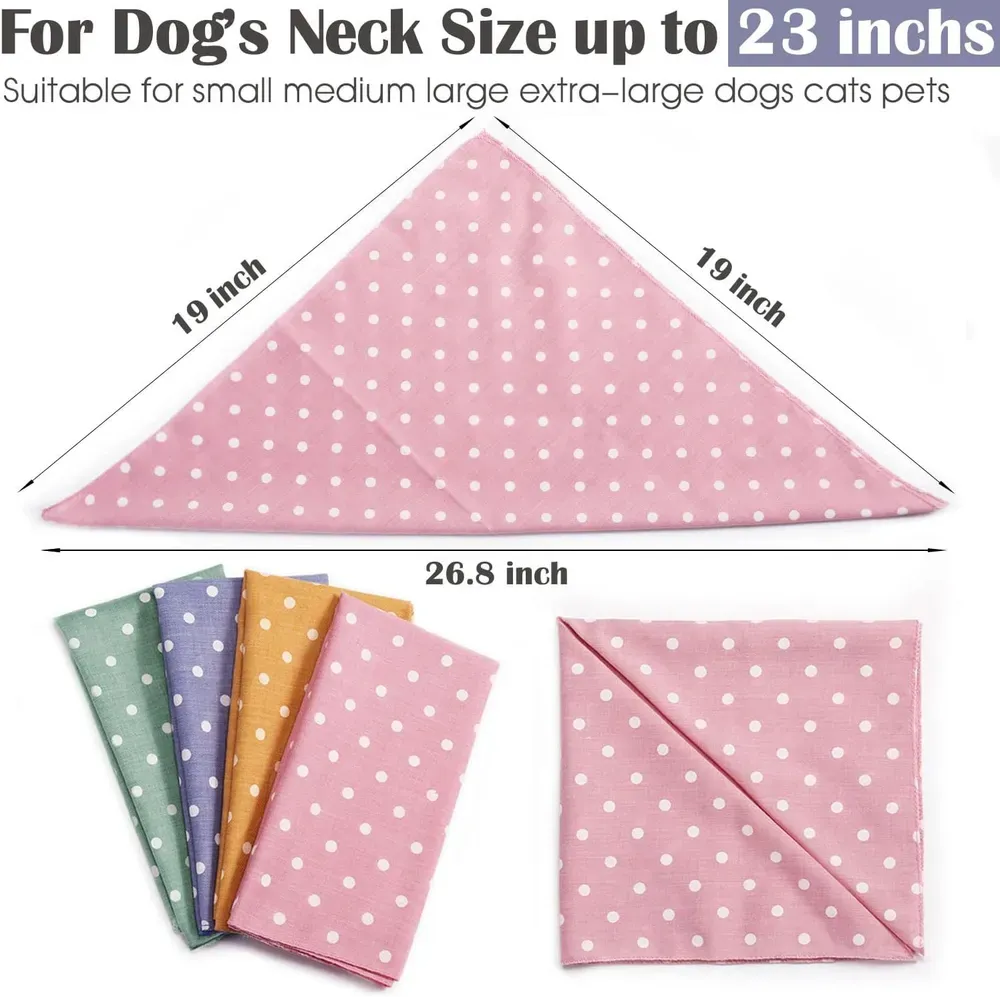 Breathable cotton pet scarf for small to extra-large pets