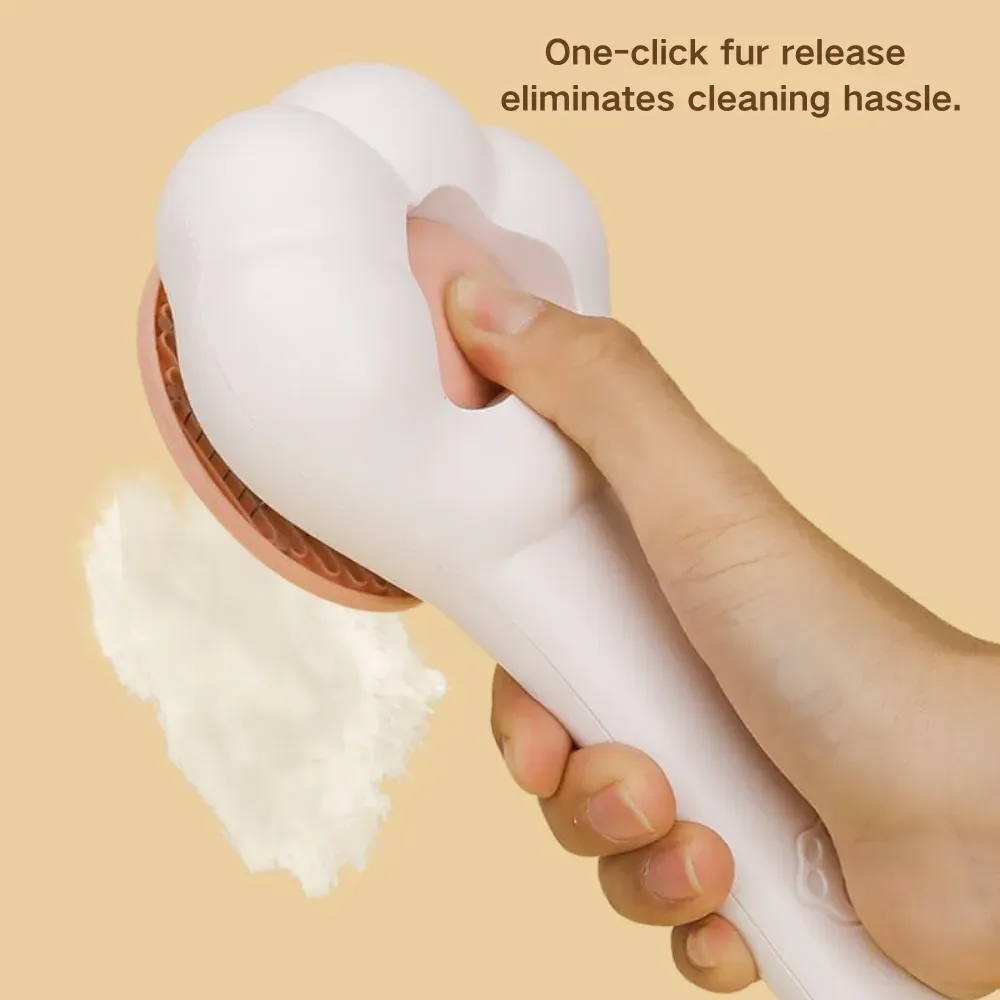 This brush features a unique "bird-shaped" needle design, reducing static and preventing fur from flying around.