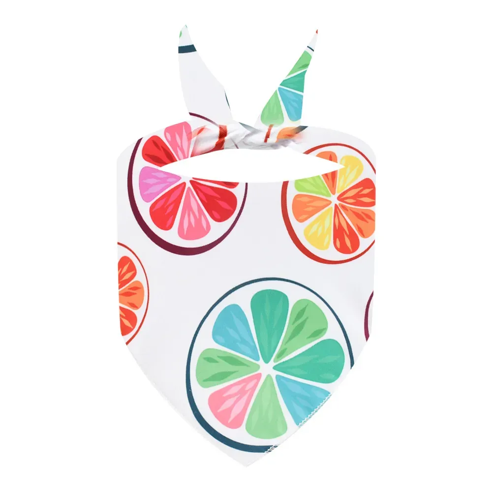Summer Fresh Fruit Cute Pet Bandana Bib for Pets (9) High-quality digital print, vibrant colors