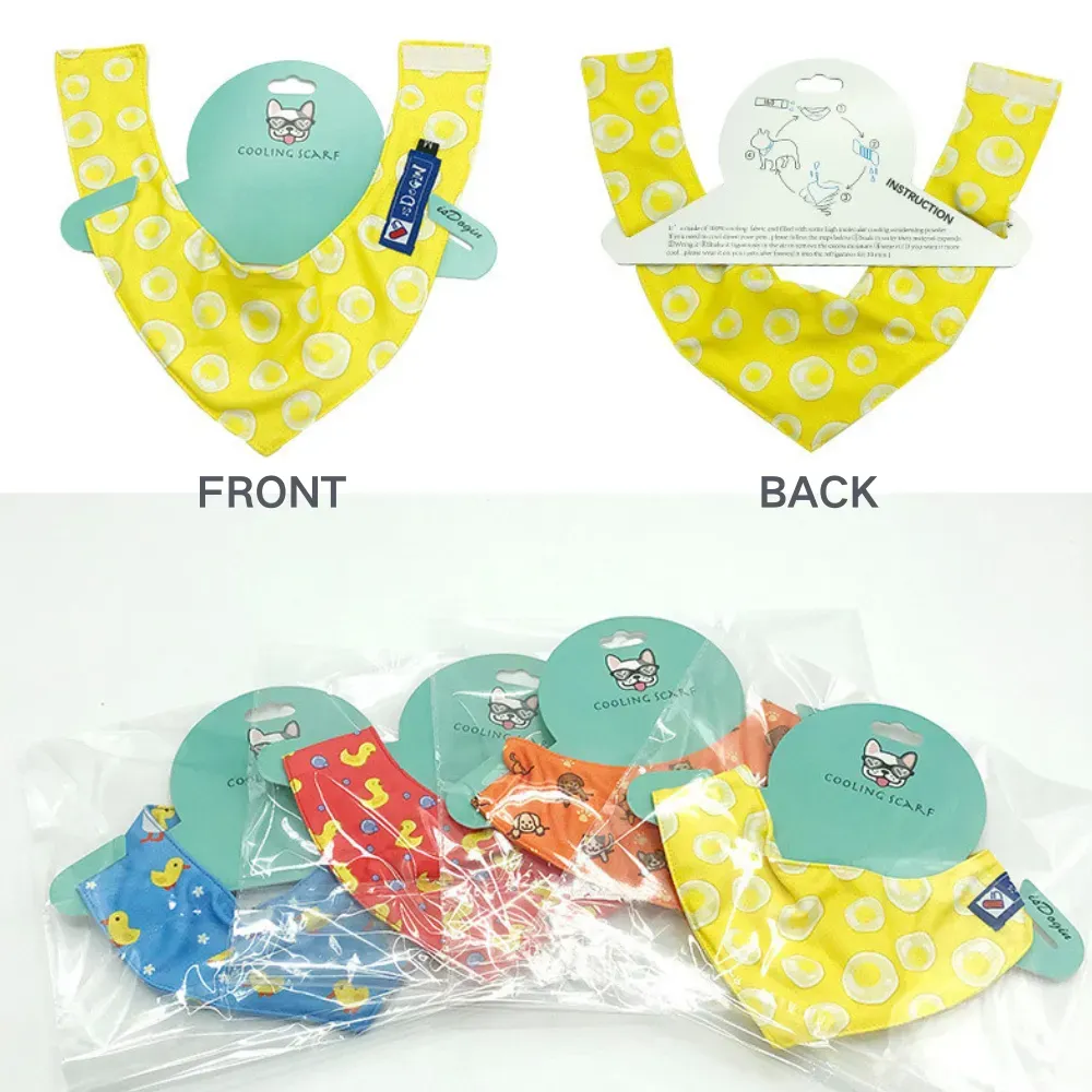 Ideal for preventing overheating and heatstroke, the cooling scarf helps pets stay safe during hot weather.