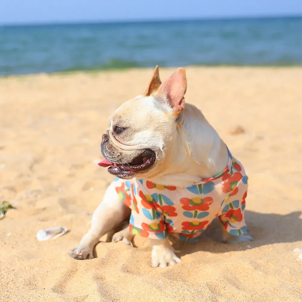 Summer Breathable Mesh Cooling T-Shirt for Dogs (9) Quick-drying and moisture-wicking material that provides a cooling effect.