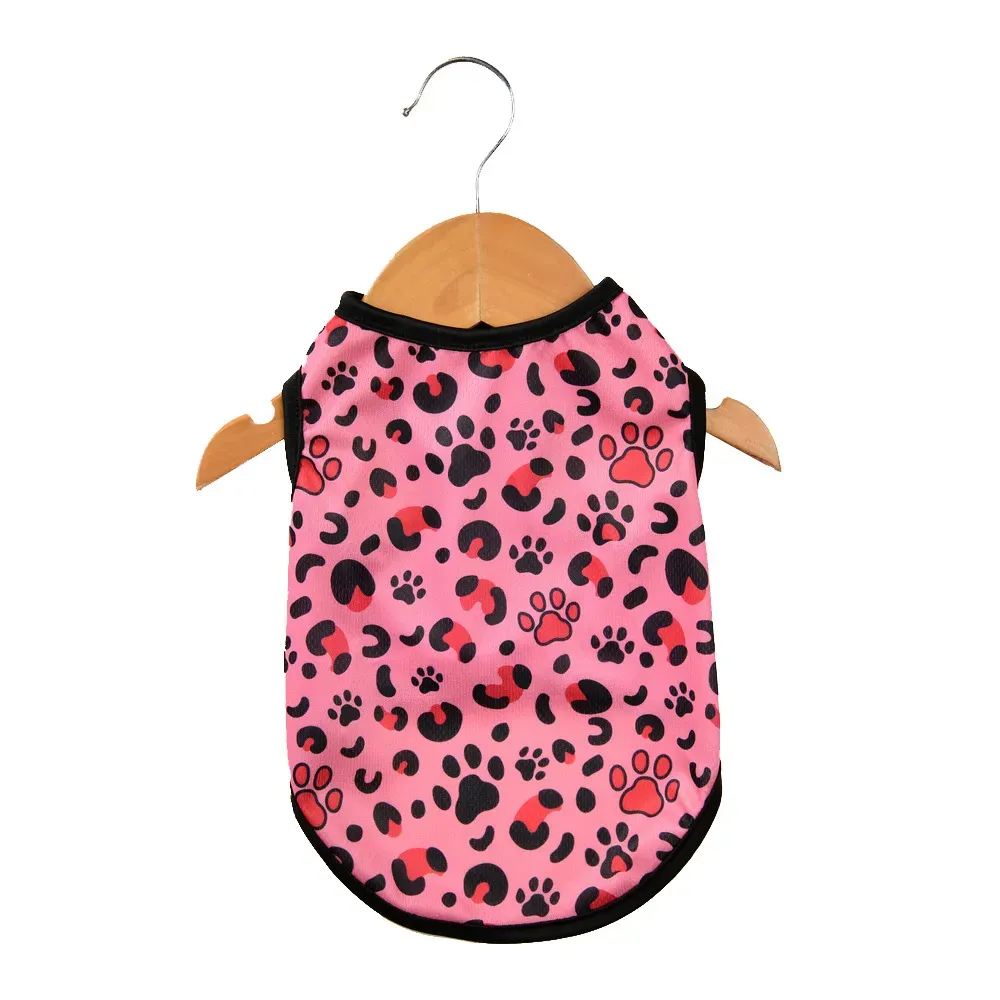 Summer Breathable Leopard Pet Vest for Dogs (2) Quick-drying, lightweight, and comfortable design for all-day wear.