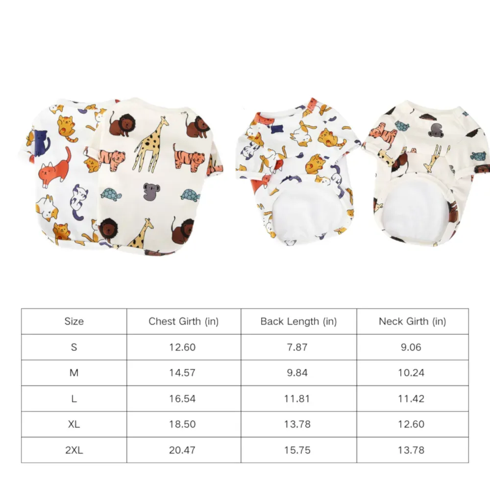 Print Cute Dog T-shirt size