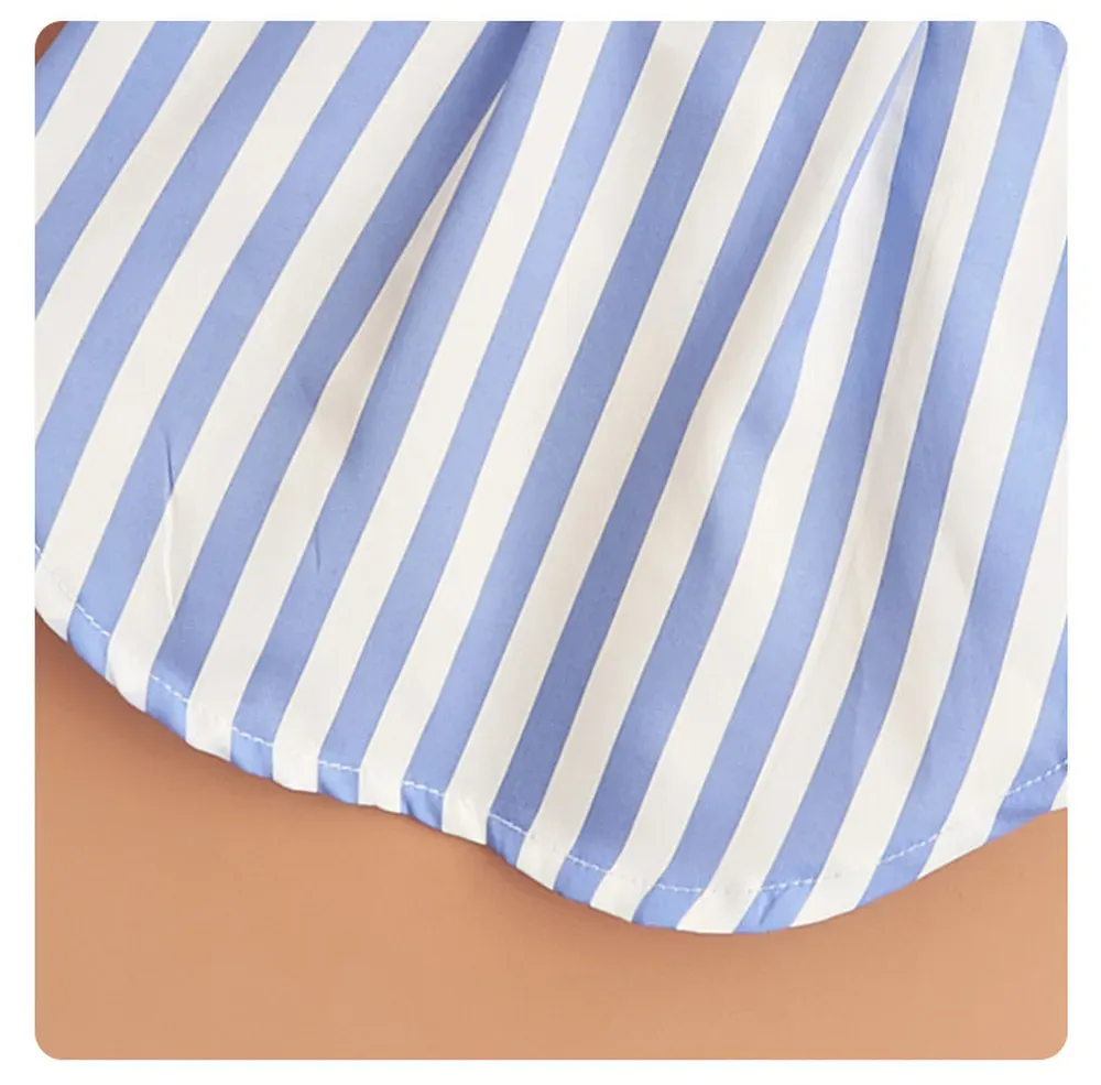 Summer Casual Stripe Pet Shirt for Dogs and Cats (4) Soft, comfortable fabric that’s gentle on pets' skin.