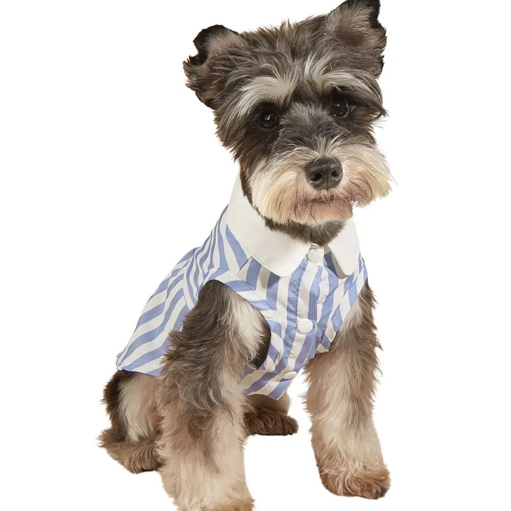Summer Casual Stripe Pet Shirt for Dogs and Cats (2) Lightweight and breathable summer shirt for pets.