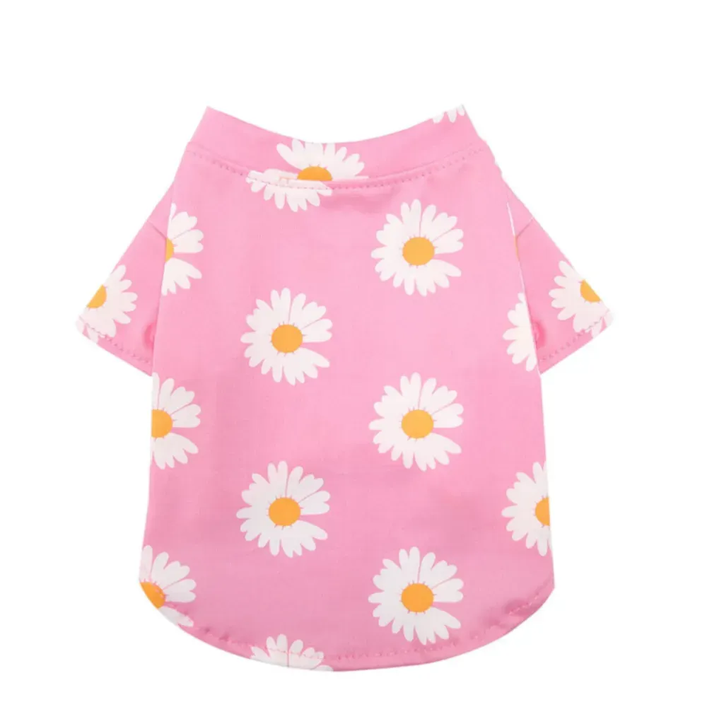 pink dog breathable t-shirts