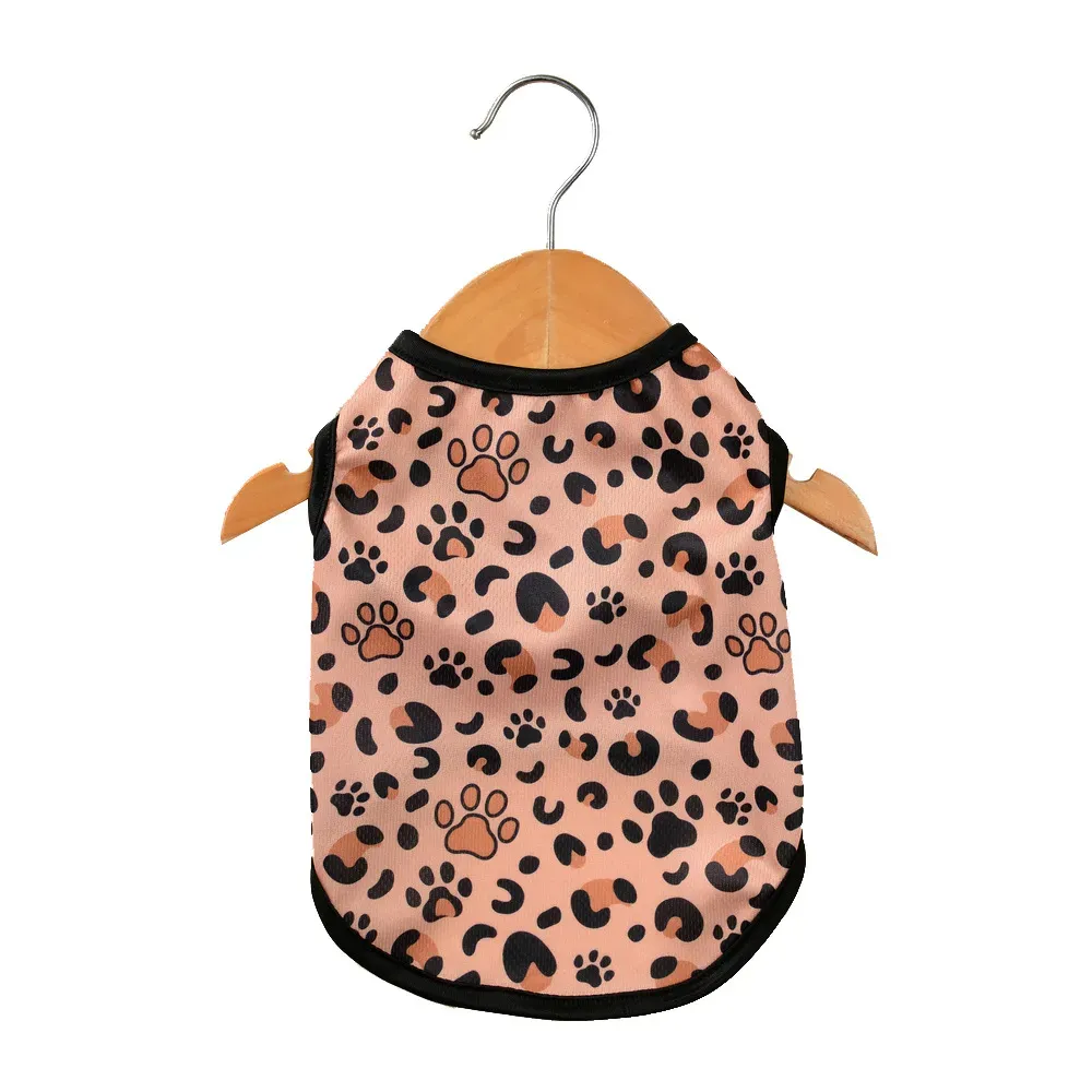 Summer Breathable Leopard Pet Vest for Dogs (11) Easy to wear and remove with a simple vest design for everyday use.
