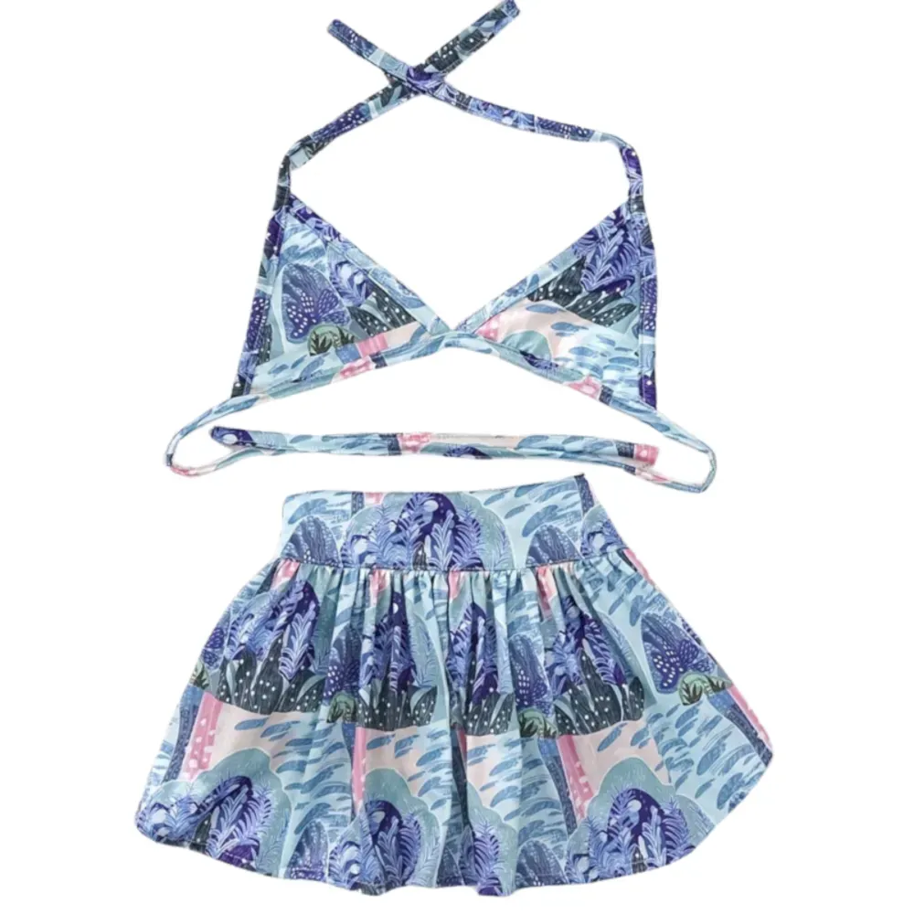blue dog bikini swimwear