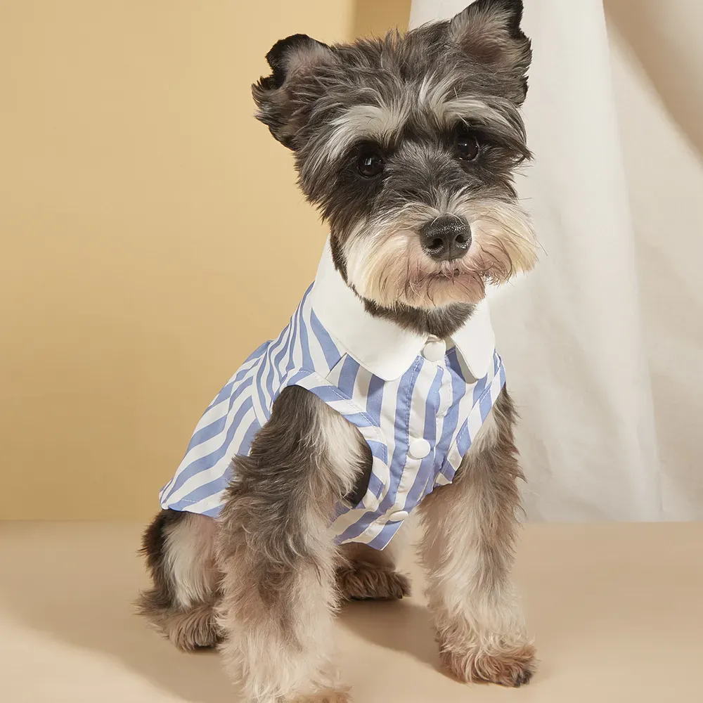 Summer Casual Stripe Pet Shirt for Dogs and Cats (6) Machine washable for easy maintenance and long-lasting wear.