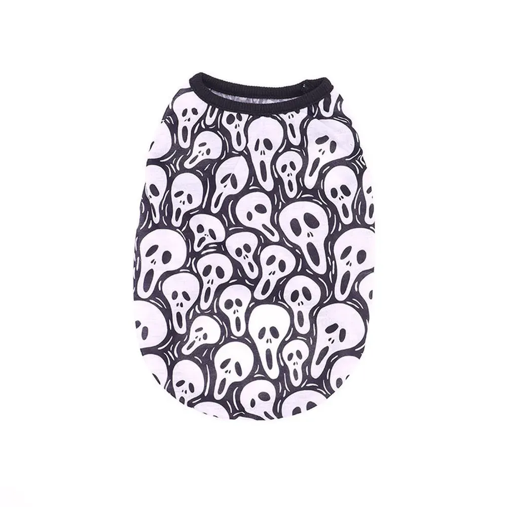 Summer Skeleton Design for Halloween Vests for Cats and Dogs (7) Trendy and playful skeleton design, great for Halloween parties or themed events.
