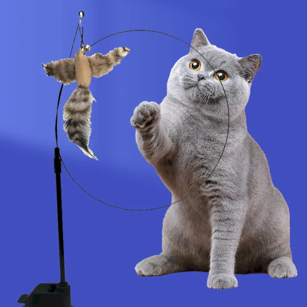 Bell-Attached Pet Toy Feather and Bell Toy