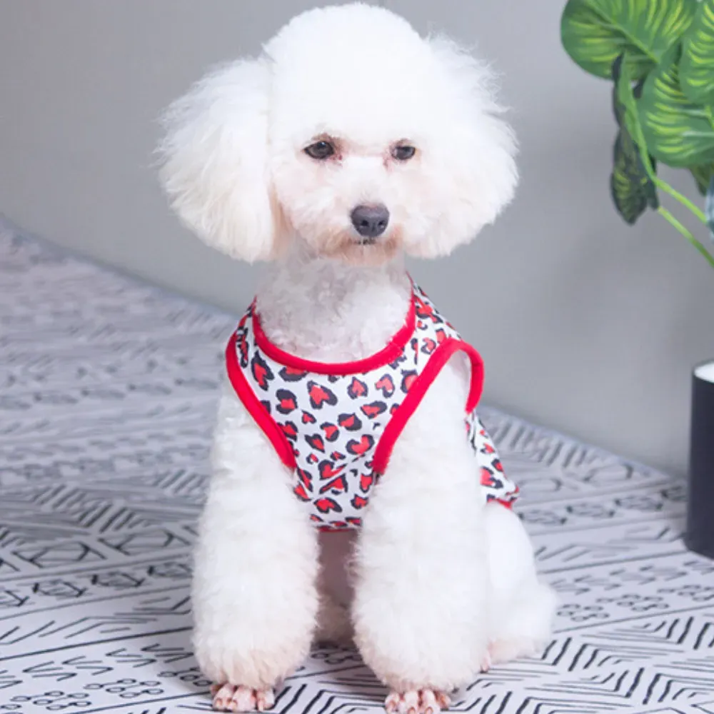 Summer Lightweight Stripe and Star Pet Vest for Dogs (6) Easy-to-wear vest design that pets will love to sport.