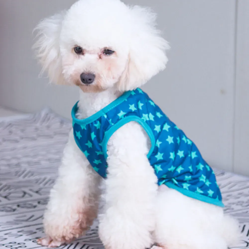 Summer Lightweight Stripe and Star Pet Vest for Dogs (9) Fashionable and practical, this vest is perfect for outdoor adventures.