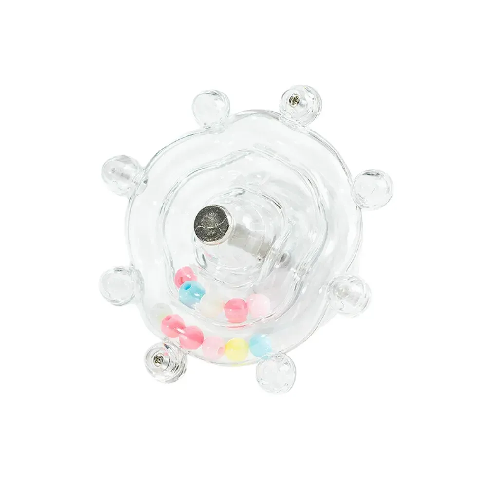 Bird Toy, Bird Bite And Decompression Toy, With Randomly Colored Beads, Multifunctional Hanging Bird Toy, Transparent Spinning Bird Toy with Randomly Colored Beads