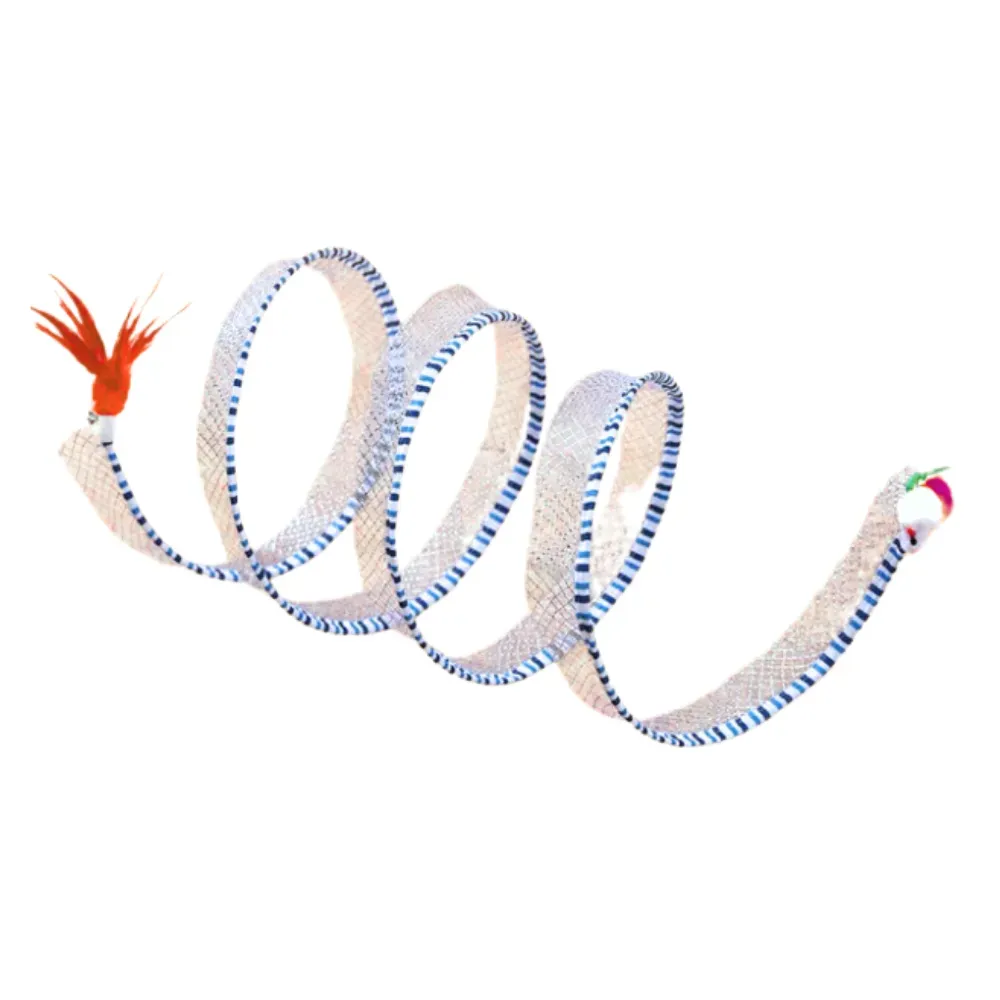 S-Shape Patchwork Design Cat Tunnel Toy