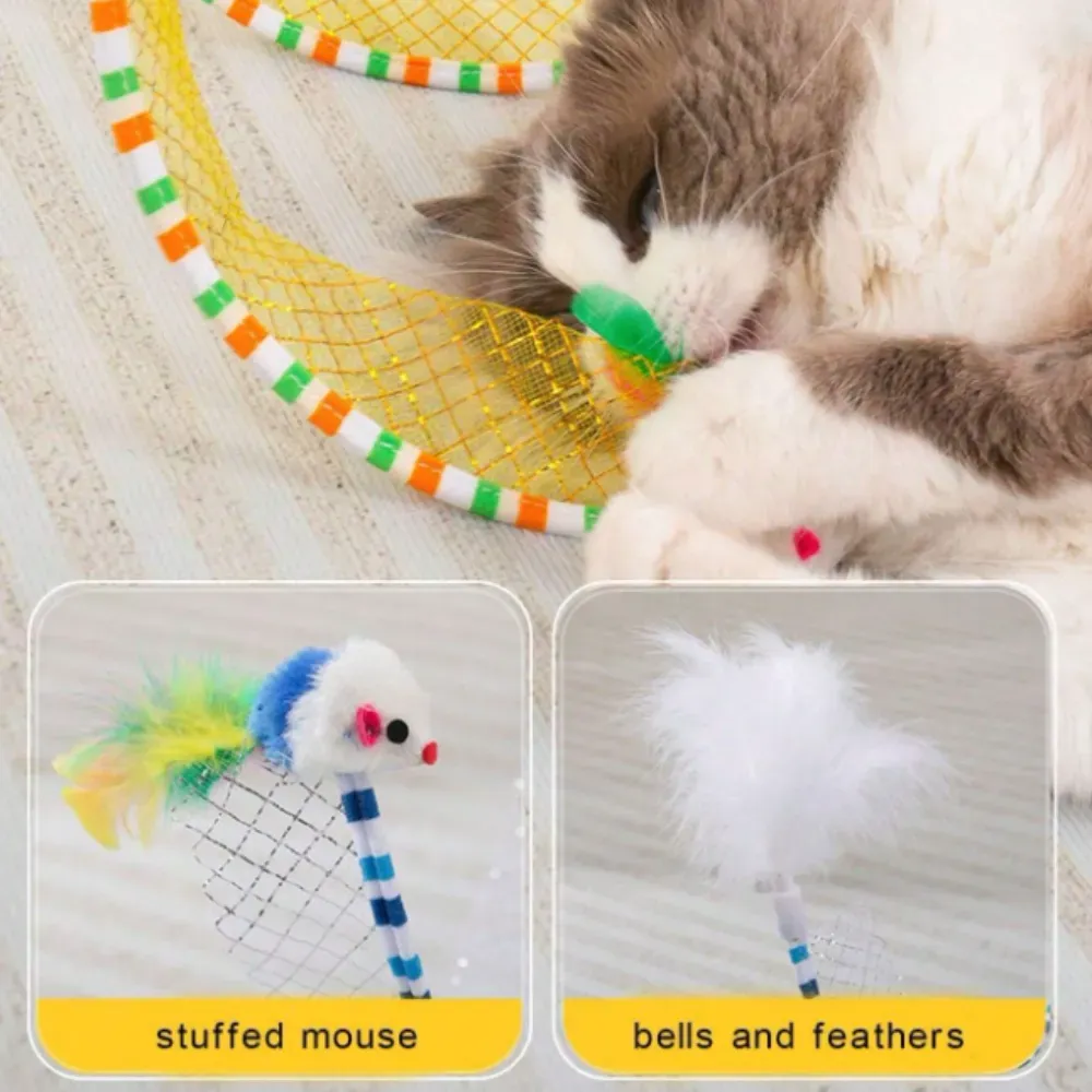 S-Shape Patchwork Design Cat Tunnel Toy