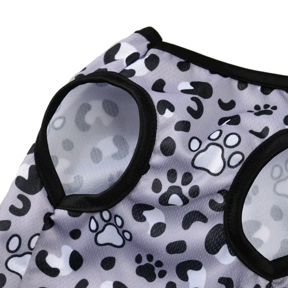 Summer Breathable Leopard Pet Vest for Dogs (7) Lightweight, breathable fabric for comfortable wear during hot weather.