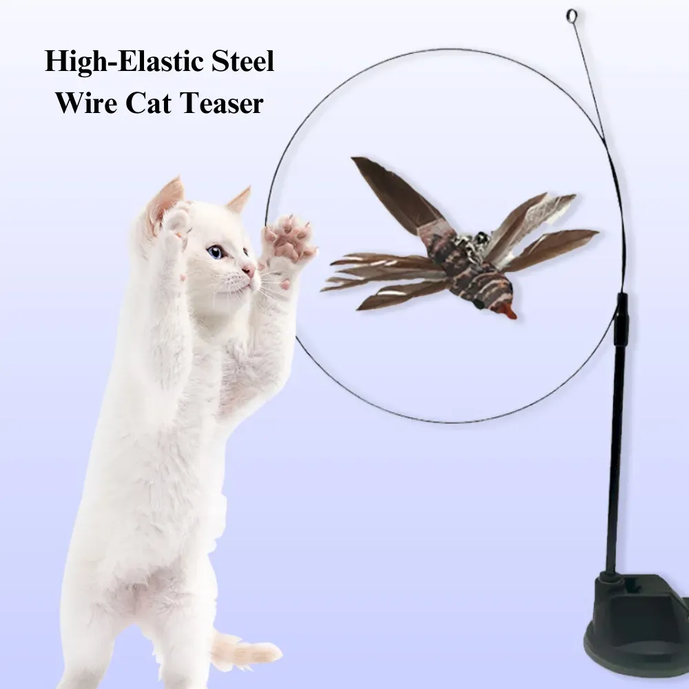 Durable PVC Cat Toy Cat Feather Toy