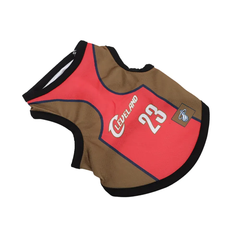 Summer Sports Vest Basketball Shirt for Dogs (3) Bright, vibrant colors that don't fade over time, keeping the vest looking fresh.