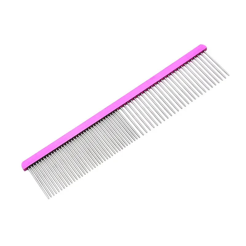 Stainless Steel Pet Comb Pink