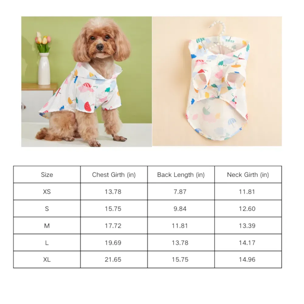 umbrella pattern dog raincoat size umbrella pattern dog raincoat size