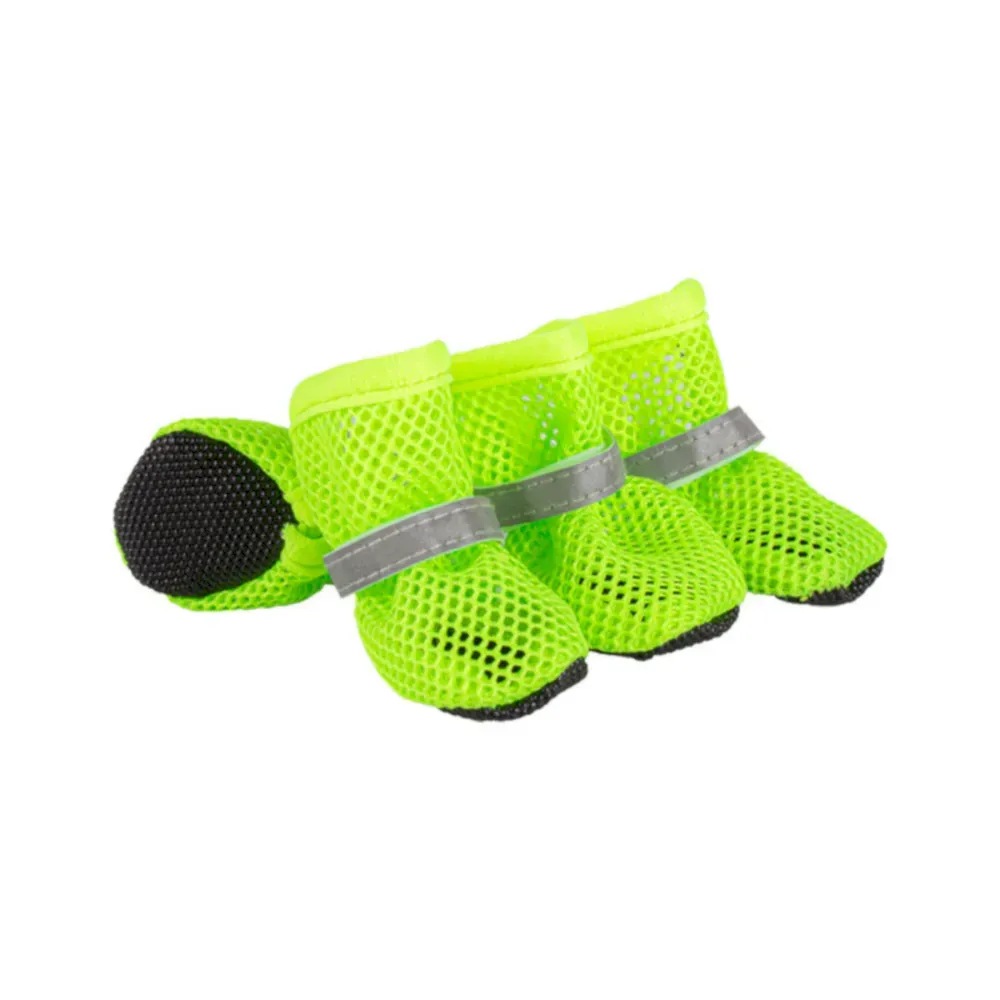 green breathable mesh dog shoes