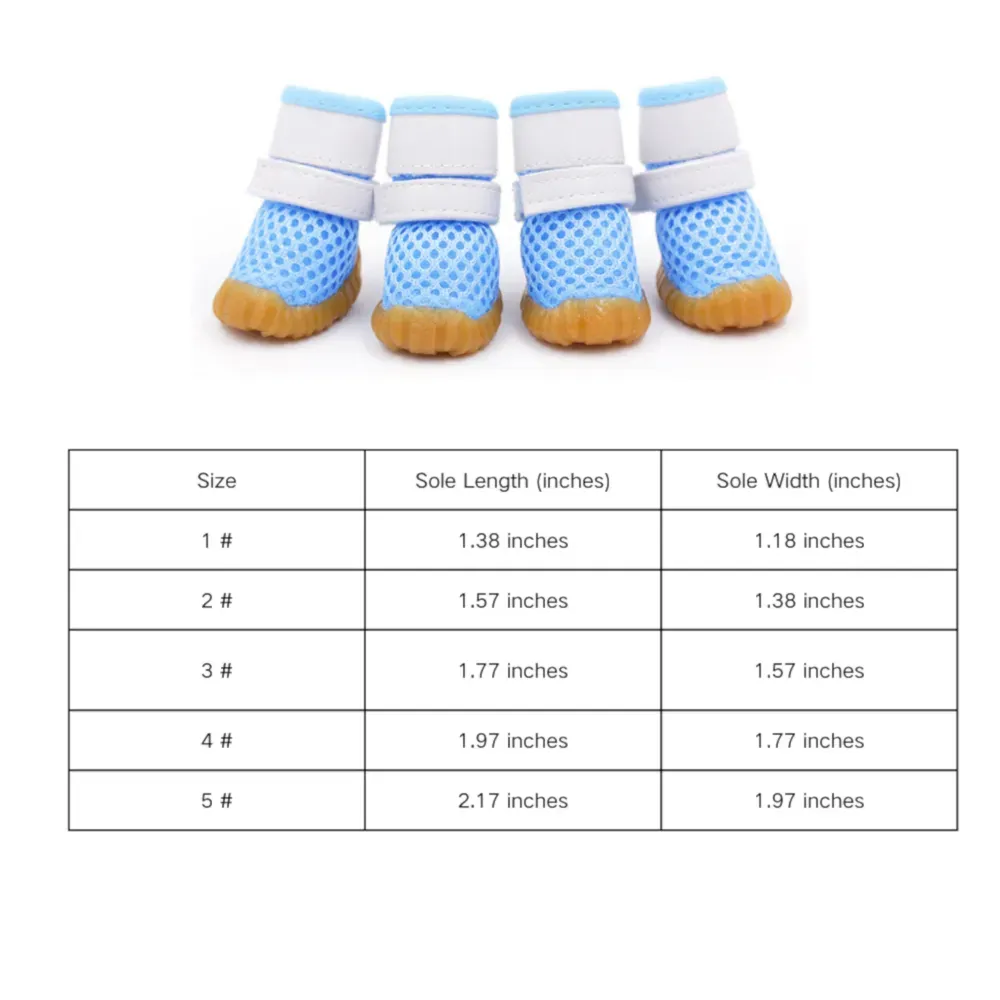 Dog Shoes Breathable Mesh Boots size