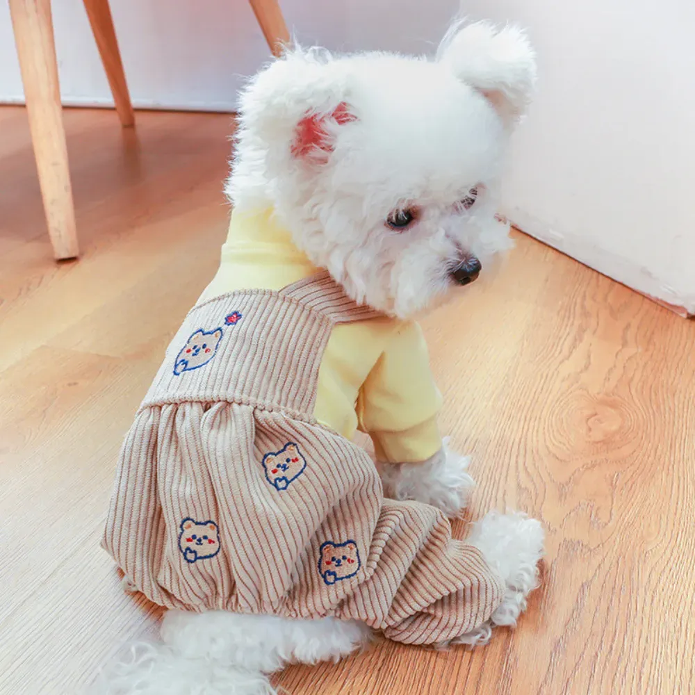 dog hoodie (8) Ideal for cooler weather, this bear outfit provides an extra layer of warmth, making it a great choice for chilly mornings or winter outings. Keep your dog warm without sacrificing style or comfort.