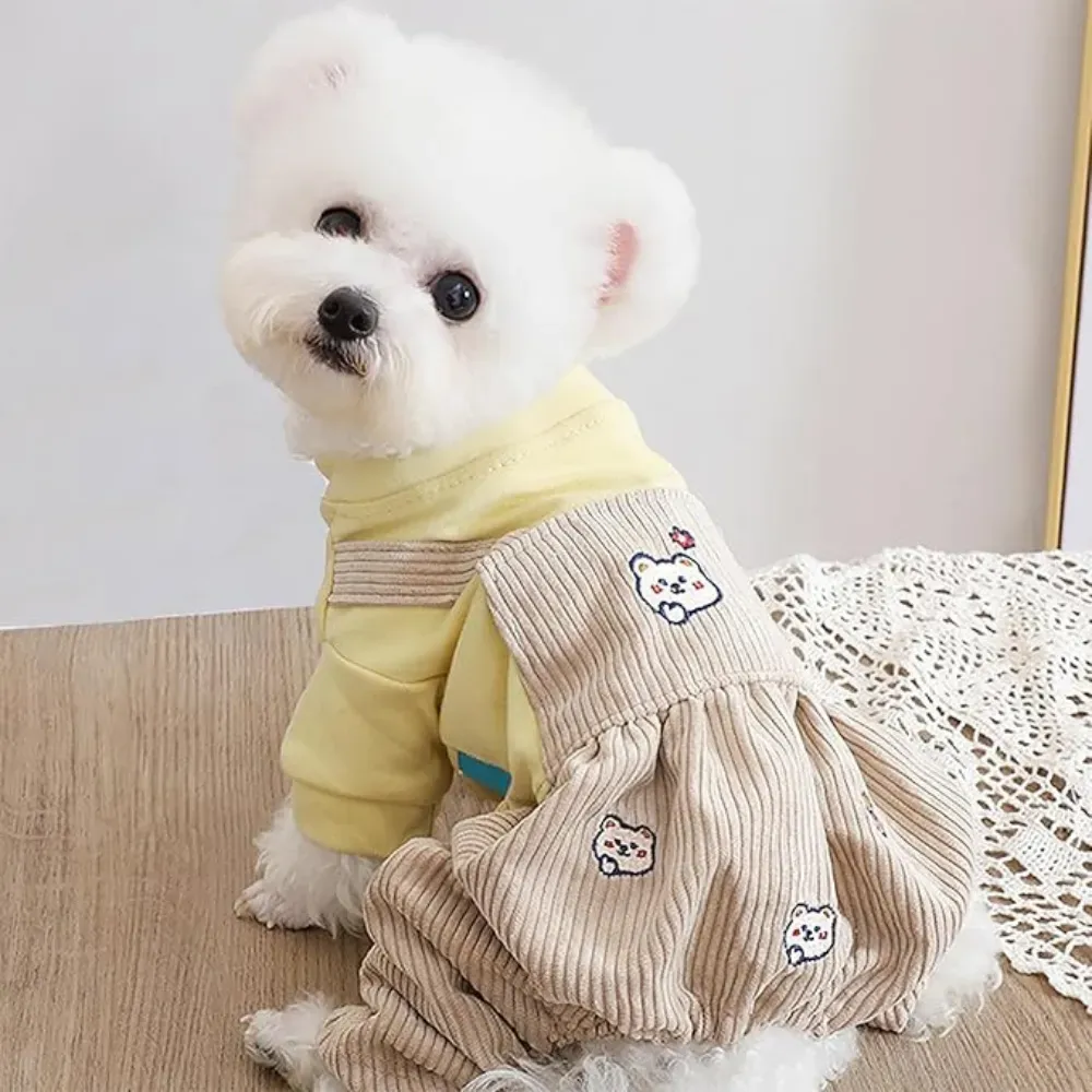dog hoodie (5) Ideal for cooler weather, this bear outfit provides an extra layer of warmth, making it a great choice for chilly mornings or winter outings. Keep your dog warm without sacrificing style or comfort.