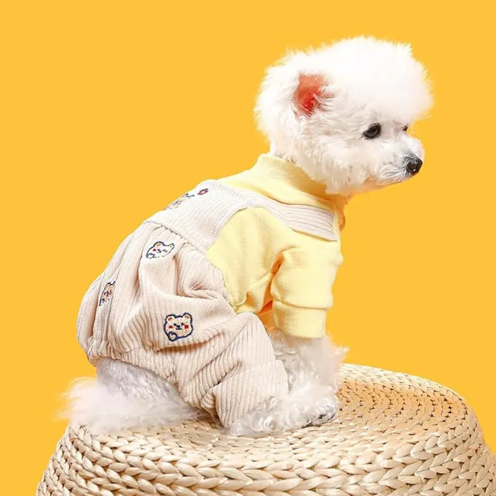 dog hoodie (3) Ideal for cooler weather, this bear outfit provides an extra layer of warmth, making it a great choice for chilly mornings or winter outings. Keep your dog warm without sacrificing style or comfort.