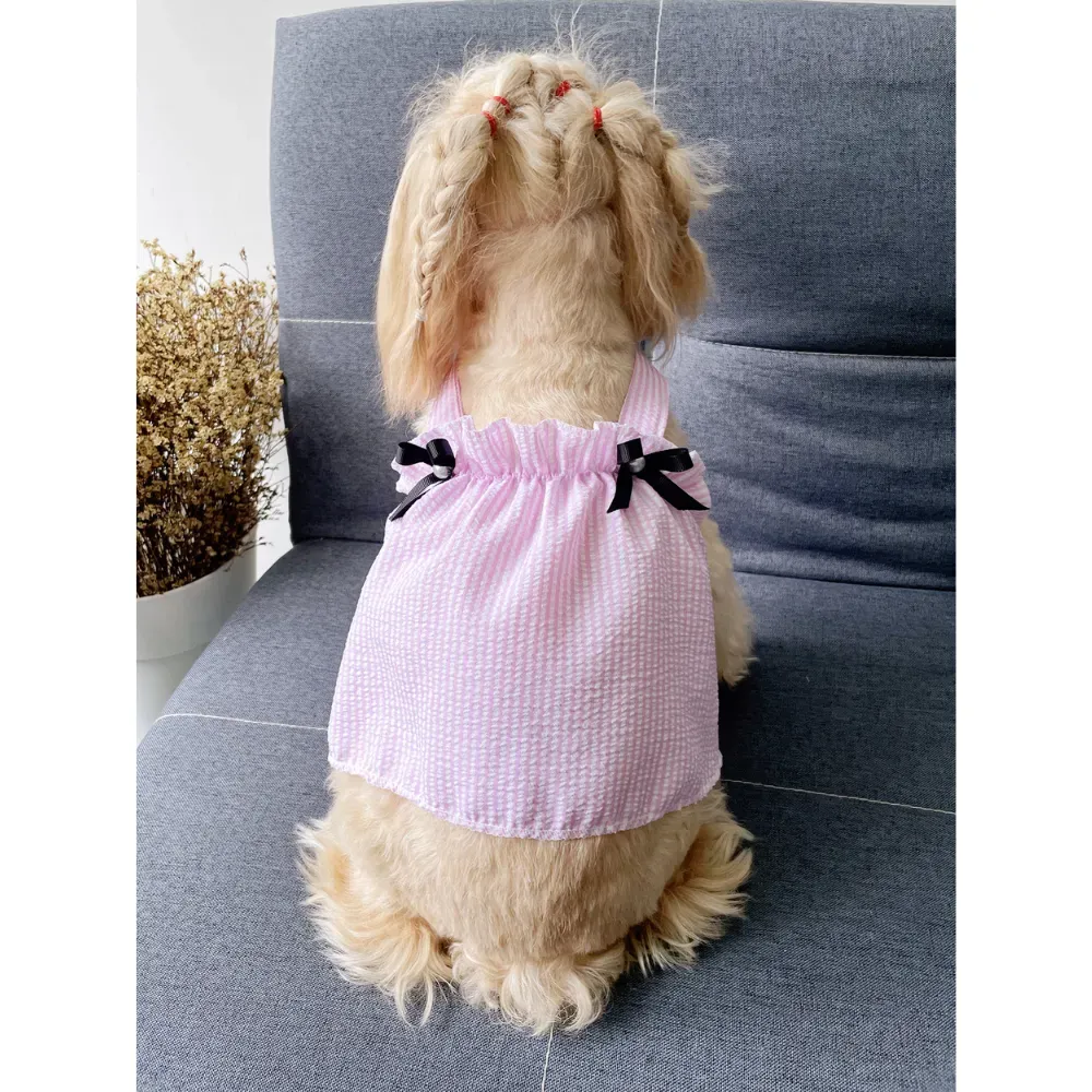 A beautifully placed bow decor enhances the overall look, creating a sophisticated and cute appearance. This stylish addition makes the dress ideal for celebrations, photoshoots, and daily wear.