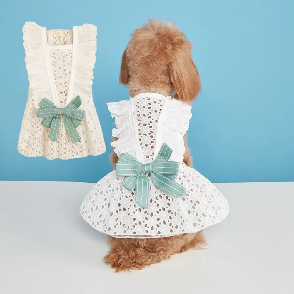 The layered skirt design adds volume and grace, making pets look stylish for special occasions.