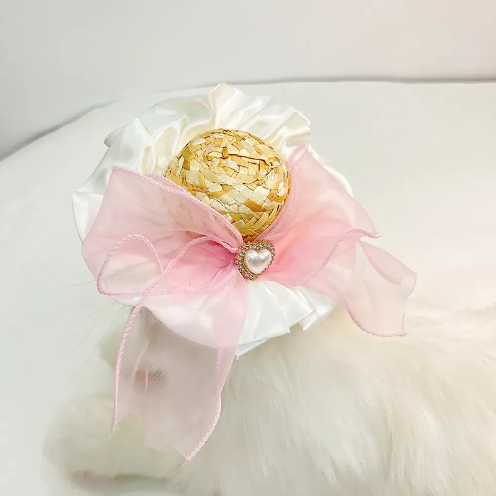 Cute pet bow hat