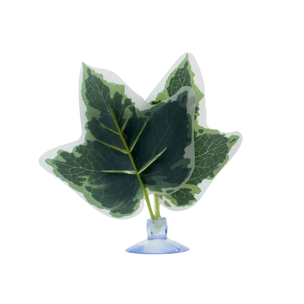 Decorative Terrarium Artificial Plants with Suction Cup for Reptile Habitat and Water Feeding (5) Realistic artificial plants for reptile terrarium decoration