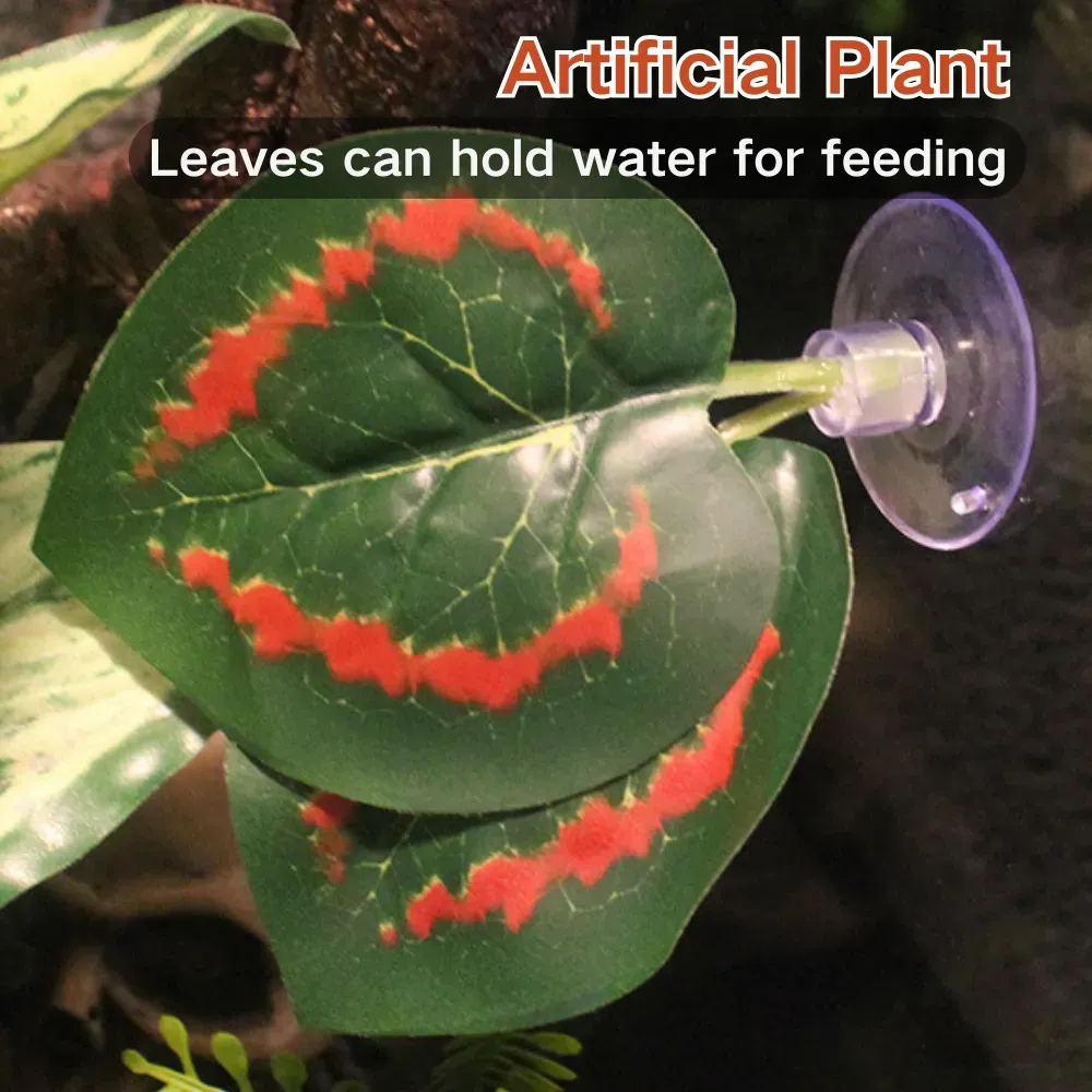 Simulated rainforest plants for reptile enclosures