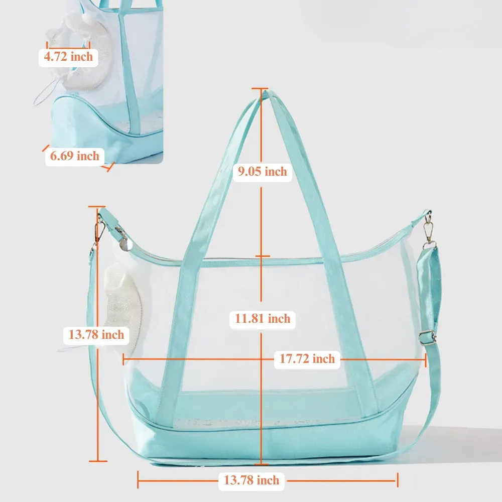 Foldable cat bag Transparent nylon pet bag