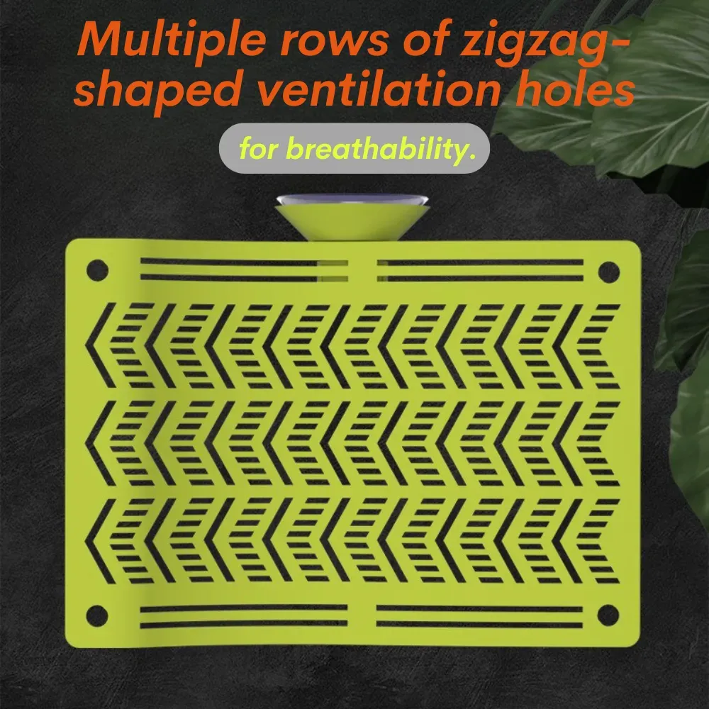 Breathable design with multiple ventilation slots for airflow