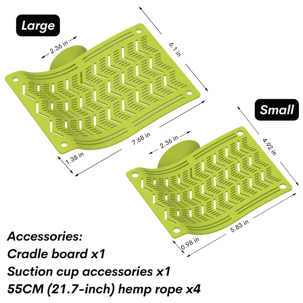 Versatile installation with strong suction cups or hanging rope