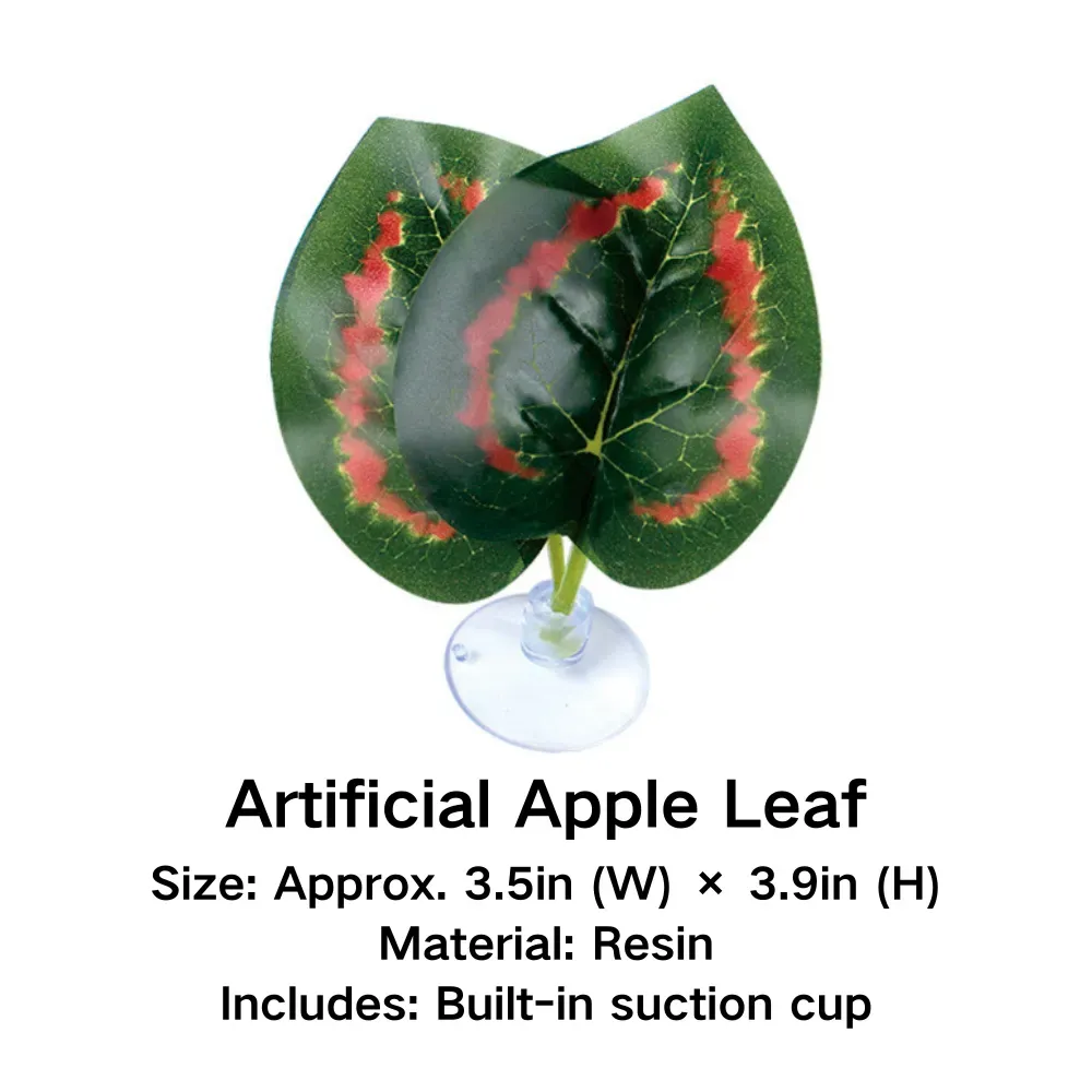 Decorative terrarium leaves with water-dripping feature