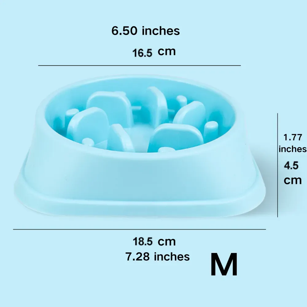 Cat Dog Slow Feeder Bowl New