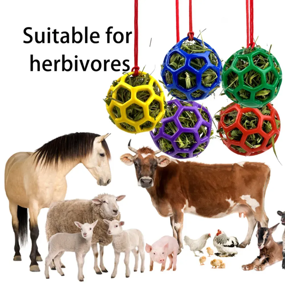 Slow-release hay feeder Multi-animal feeder