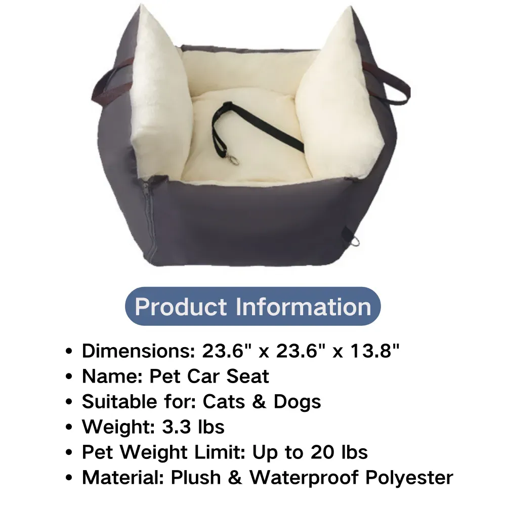 Safety lock prevents pets from jumping out during travel