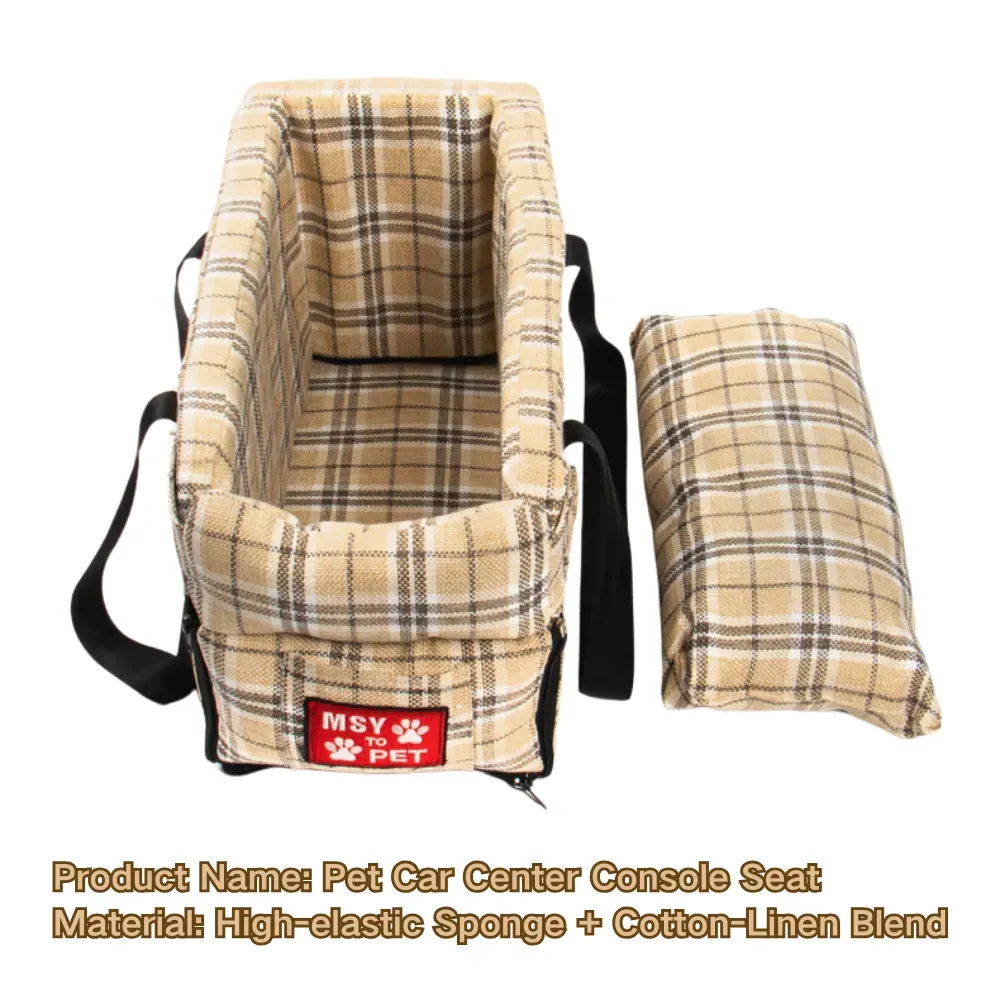 Portable pet car seat bed with convenient handle design (3) Multi-functional for car and home use, perfect for travel