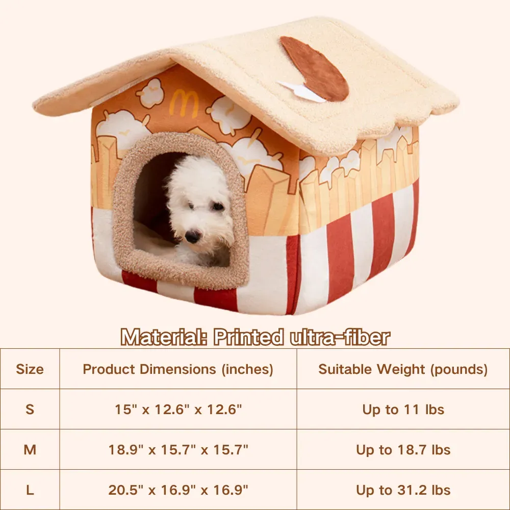 Fun French fries house design for pets